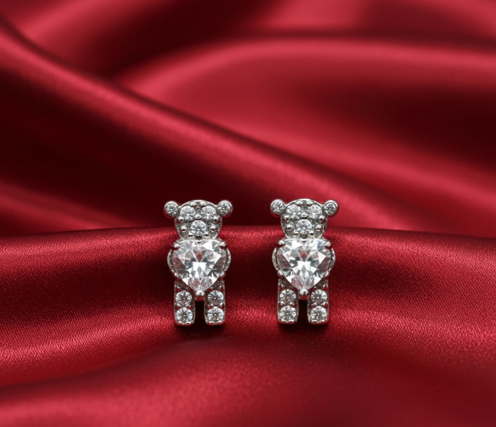 Aretes Osito Corazon