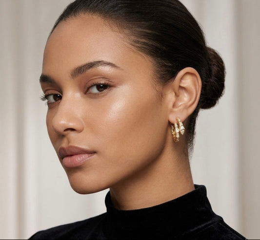 Arracadas Serpiente Zirconia