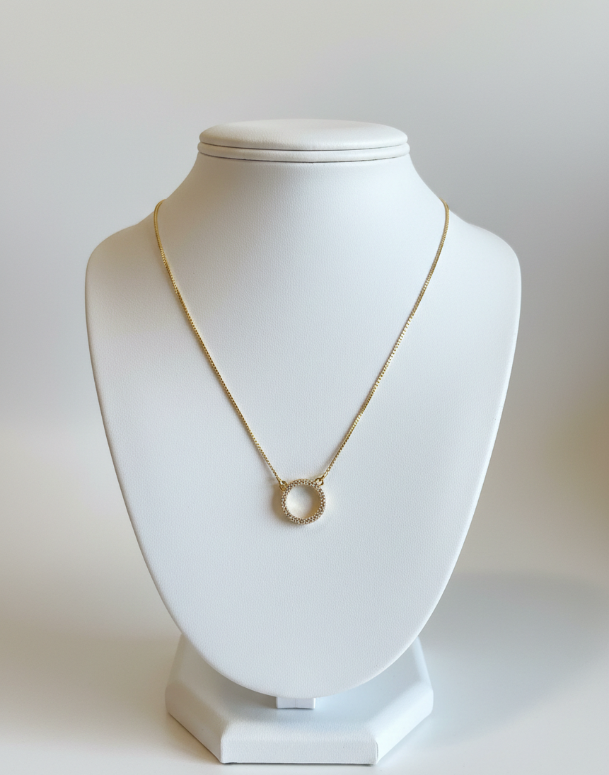 Collar Circulo Zirconia