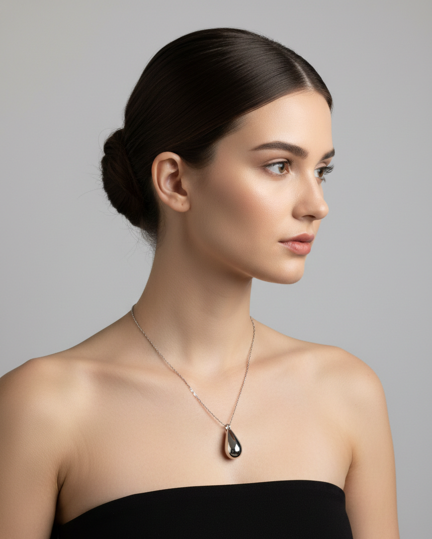 COLLAR GOTA PLATEADO