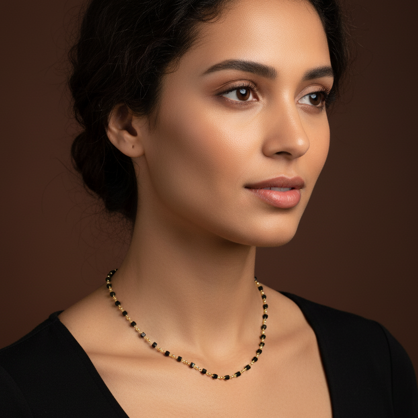 Collar Choker Circulos Negros Chicos