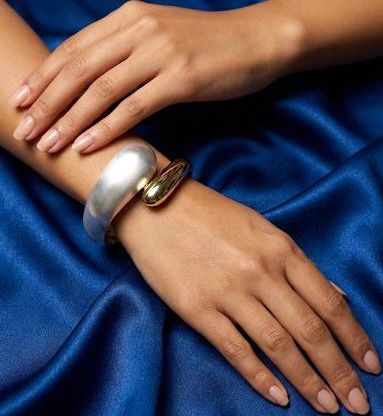 Pulsera Madre Perla con Dorado