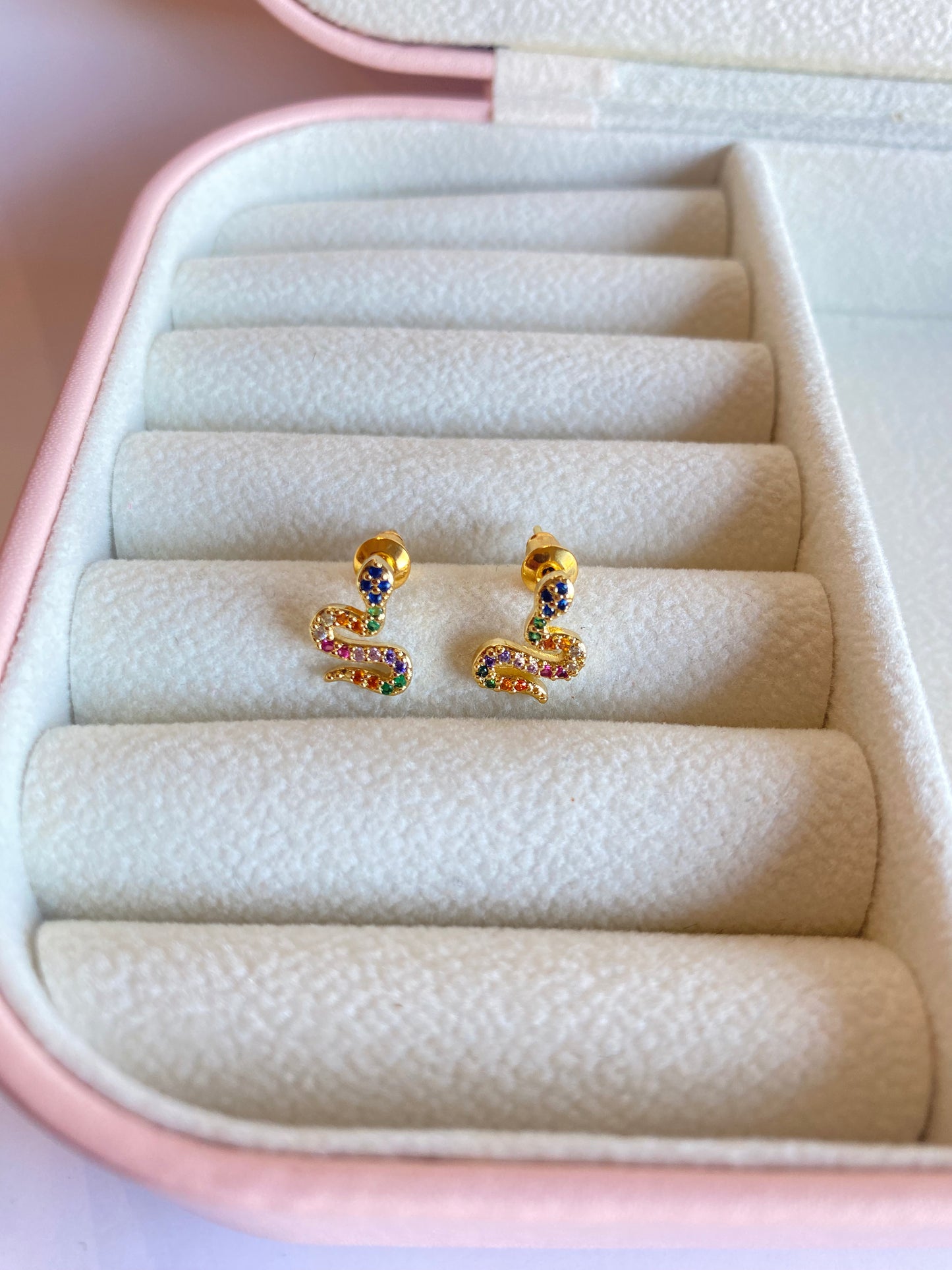 Aretes Serpiente Colores Mini