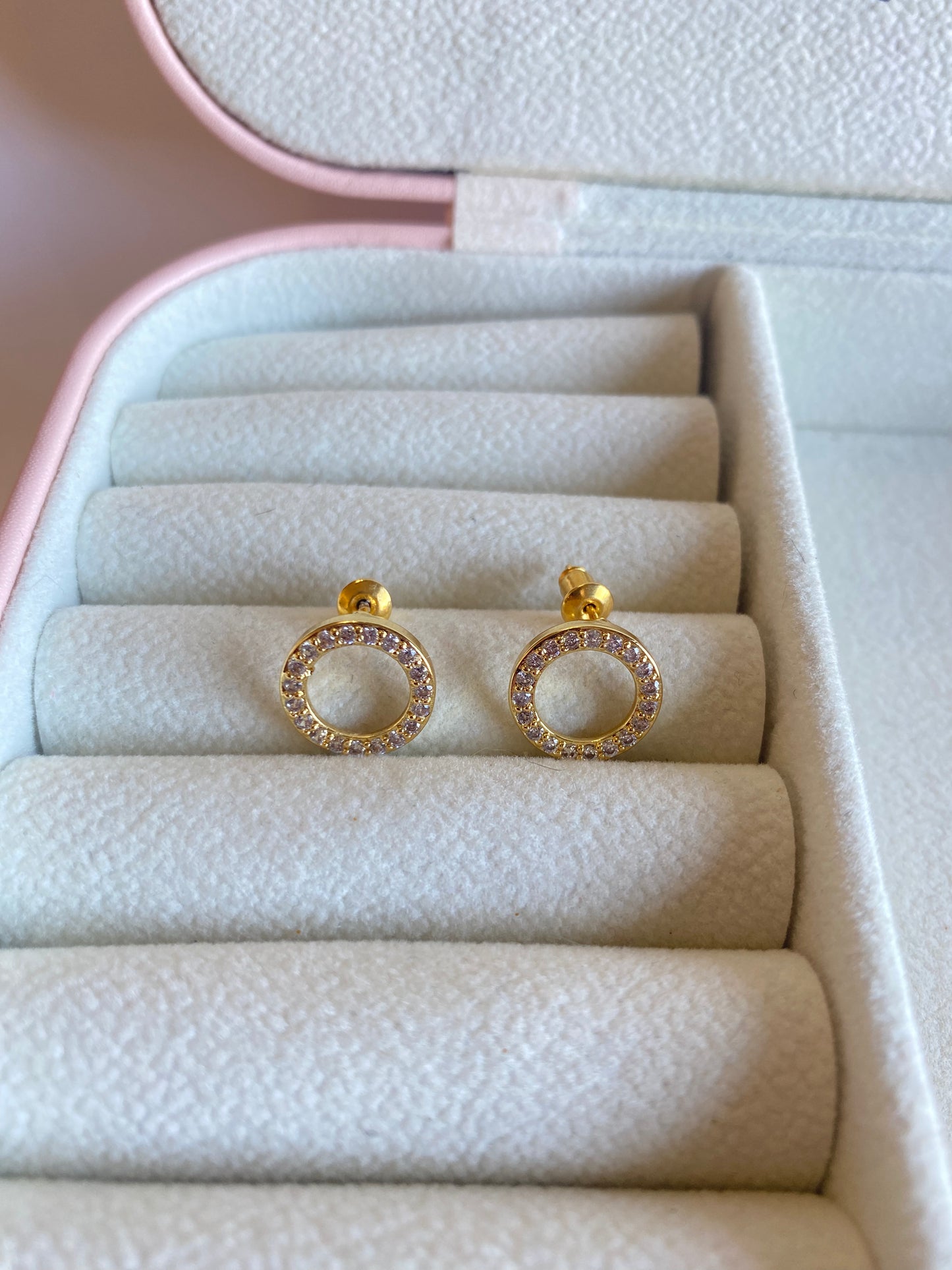 Aretes Circulo Zirconia