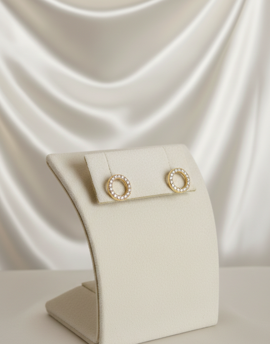 Aretes Circulo Zirconia