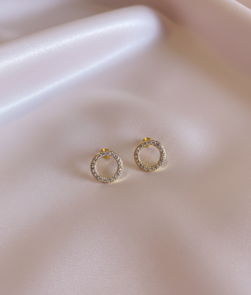 Aretes Circulo Zirconia
