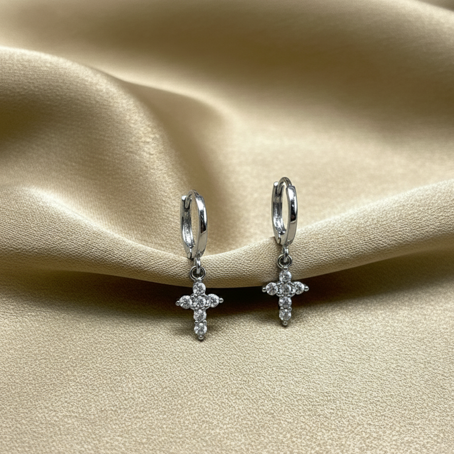 Arracadas Cruz Zirconia