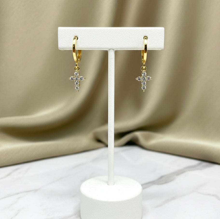 Arracadas Cruz Zirconia