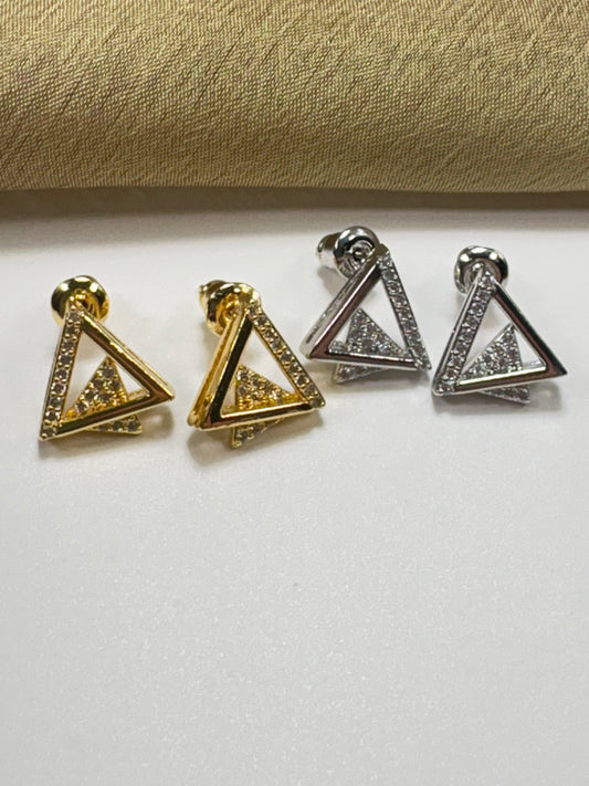 Aretes Triangulo Zirconia