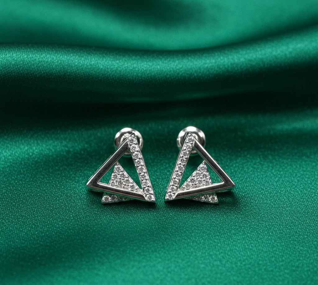 Aretes Triangulo Zirconia