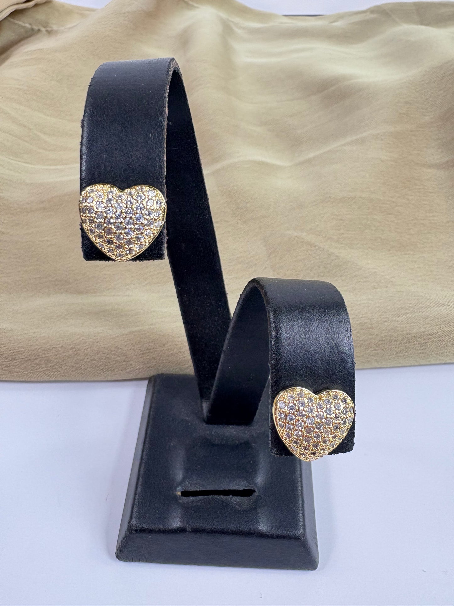 Aretes Corazones Zirconia