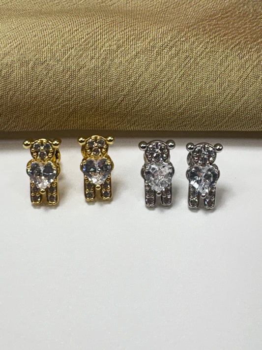 Aretes Osito Corazon