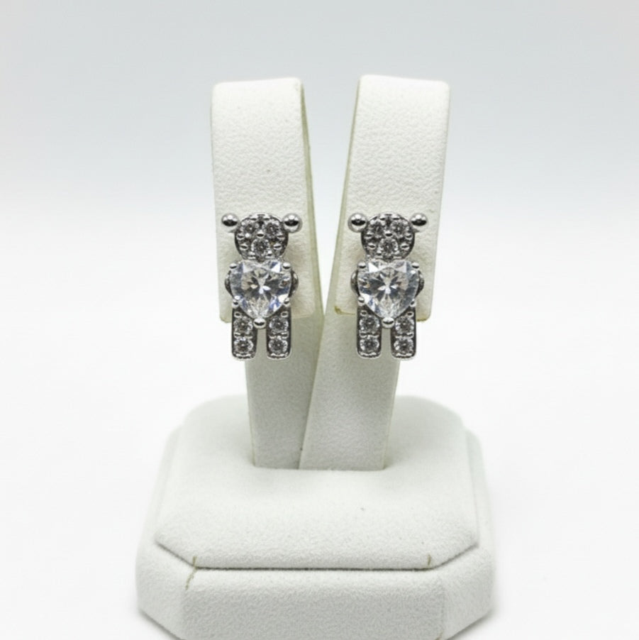 Aretes Osito Corazon