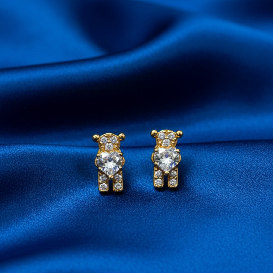 Aretes Osito Corazon