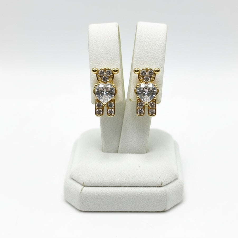 Aretes Osito Corazon