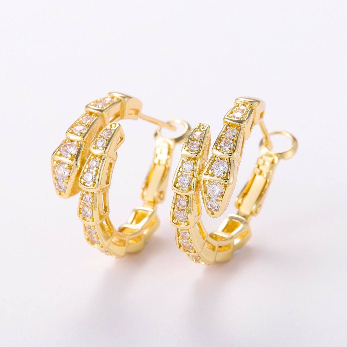 Arracadas Serpiente Zirconia