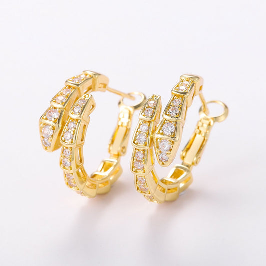 Arracadas Serpiente Zirconia