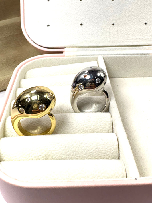 Anillo Gota con Zirconia