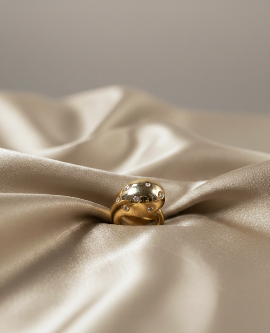 Anillo Gota con Zirconia