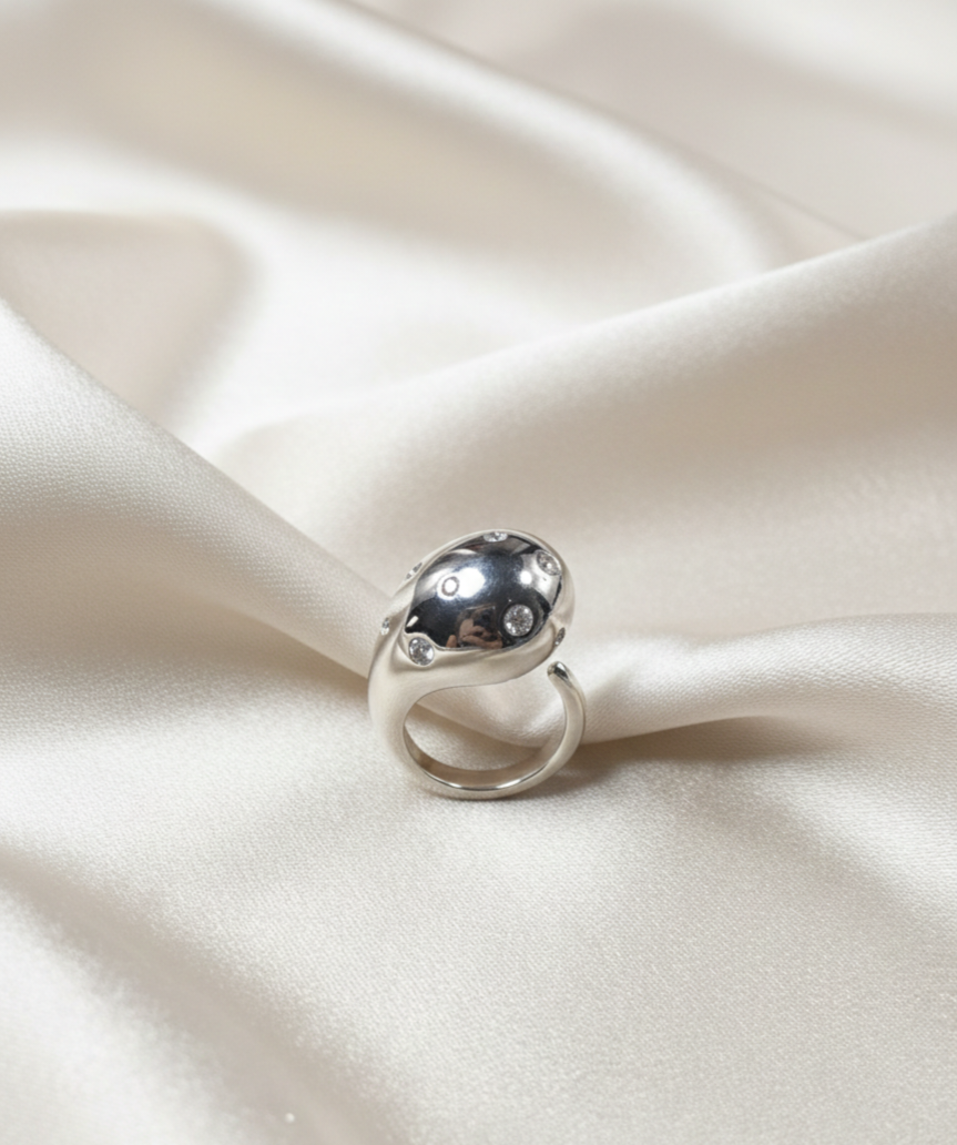 Anillo Gota con Zirconia