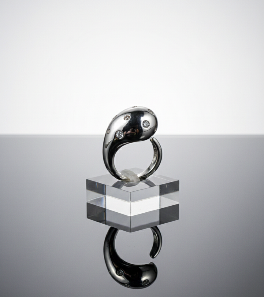 Anillo Gota con Zirconia