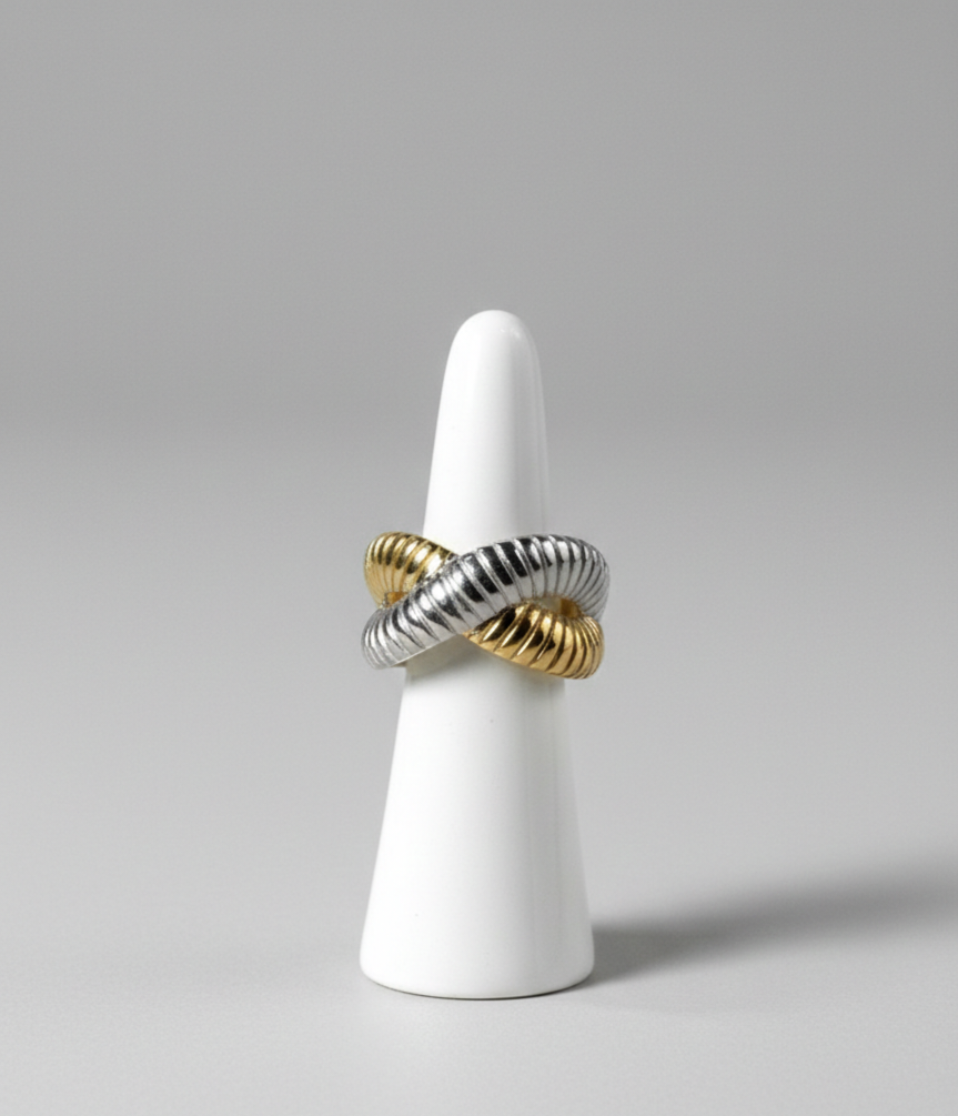 Anillo Cruz Bicolor