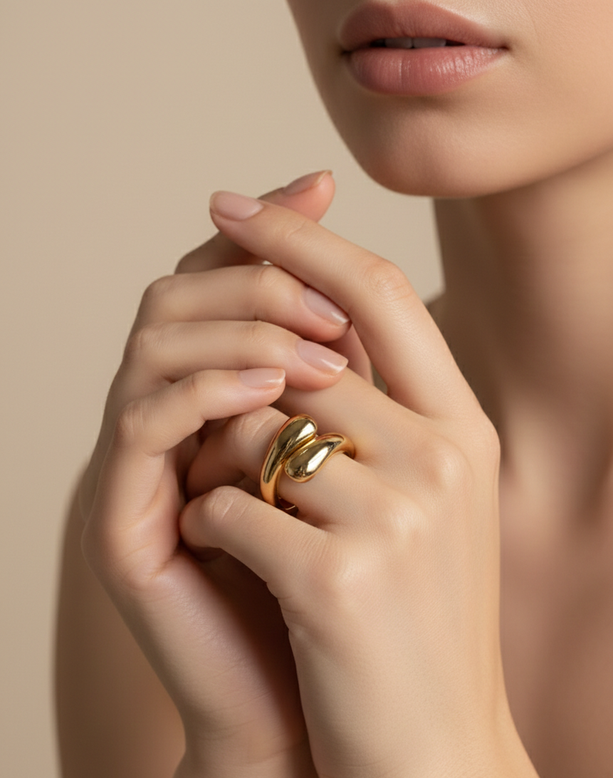 Anillo doble gota