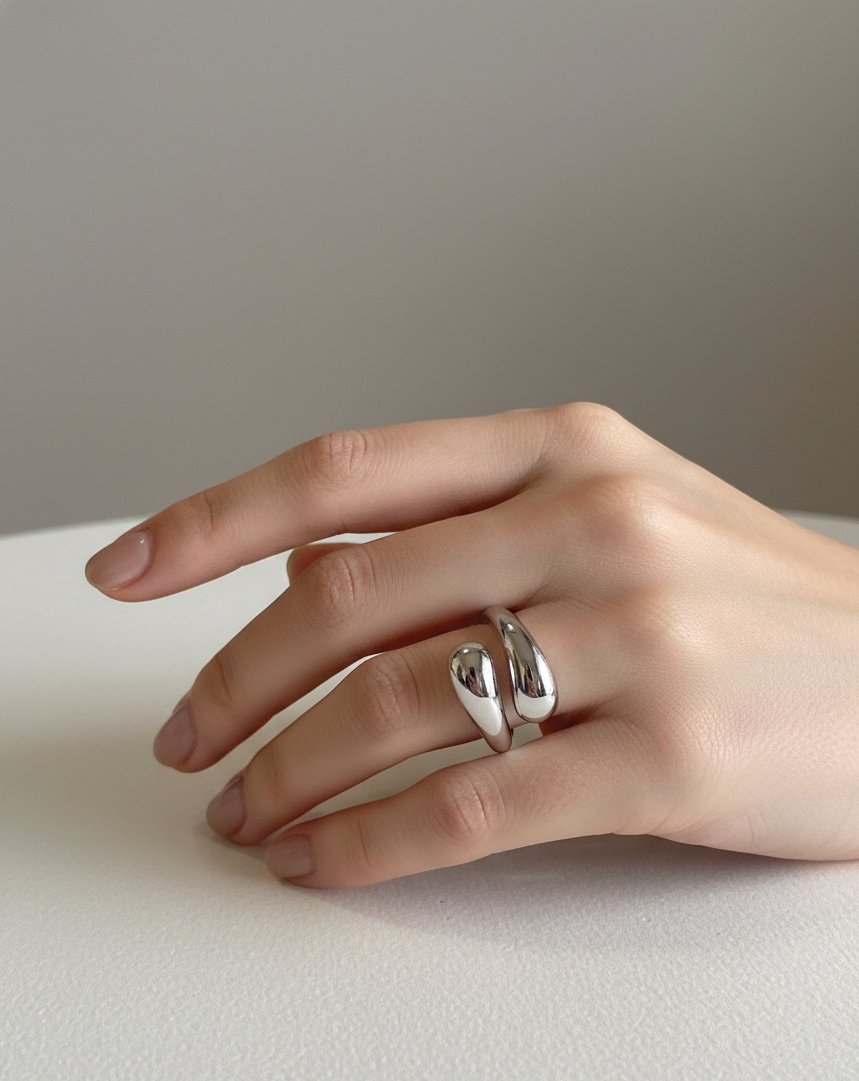 Anillo doble gota
