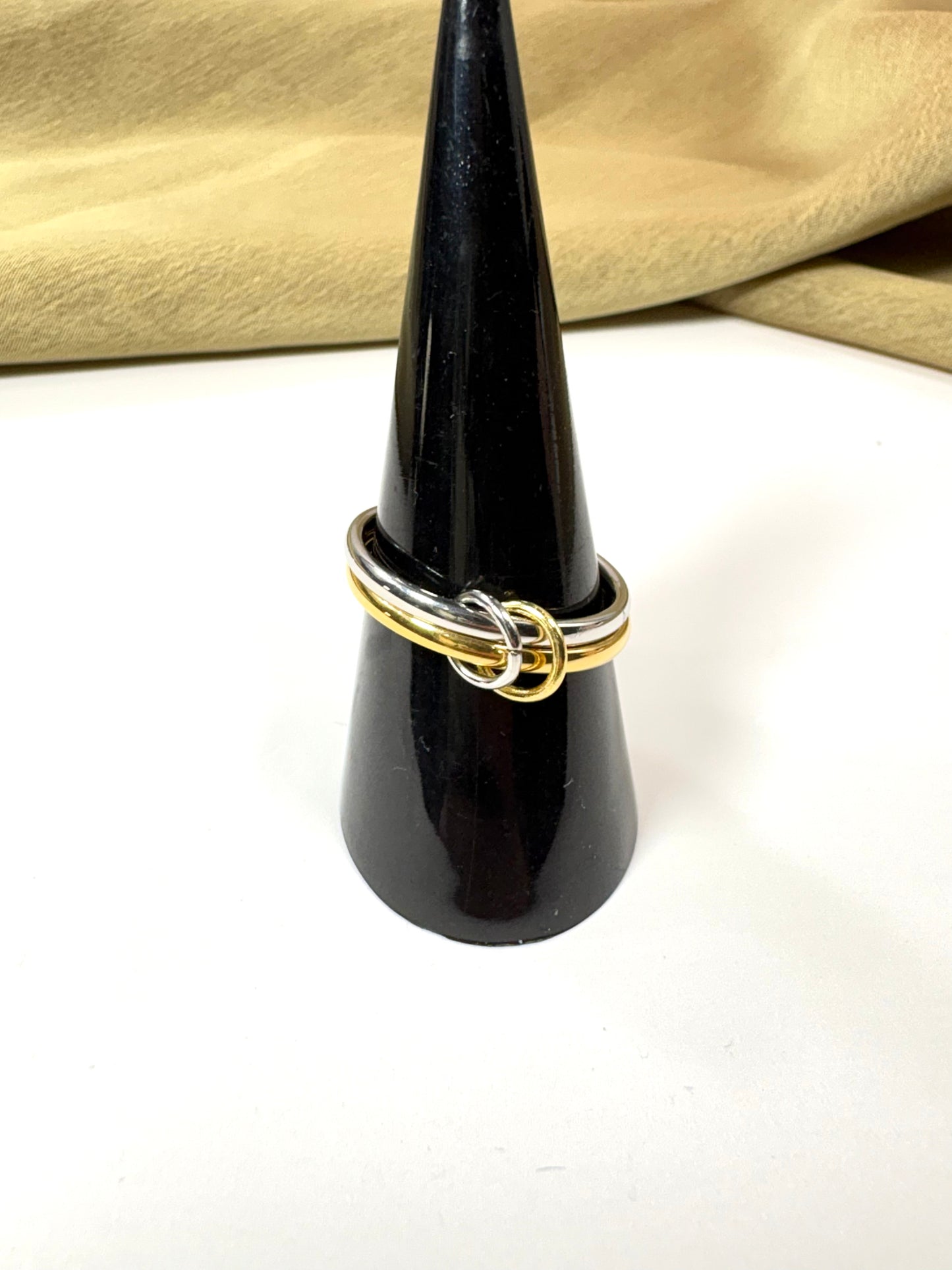 Anillo Doble Juntos Bicolor