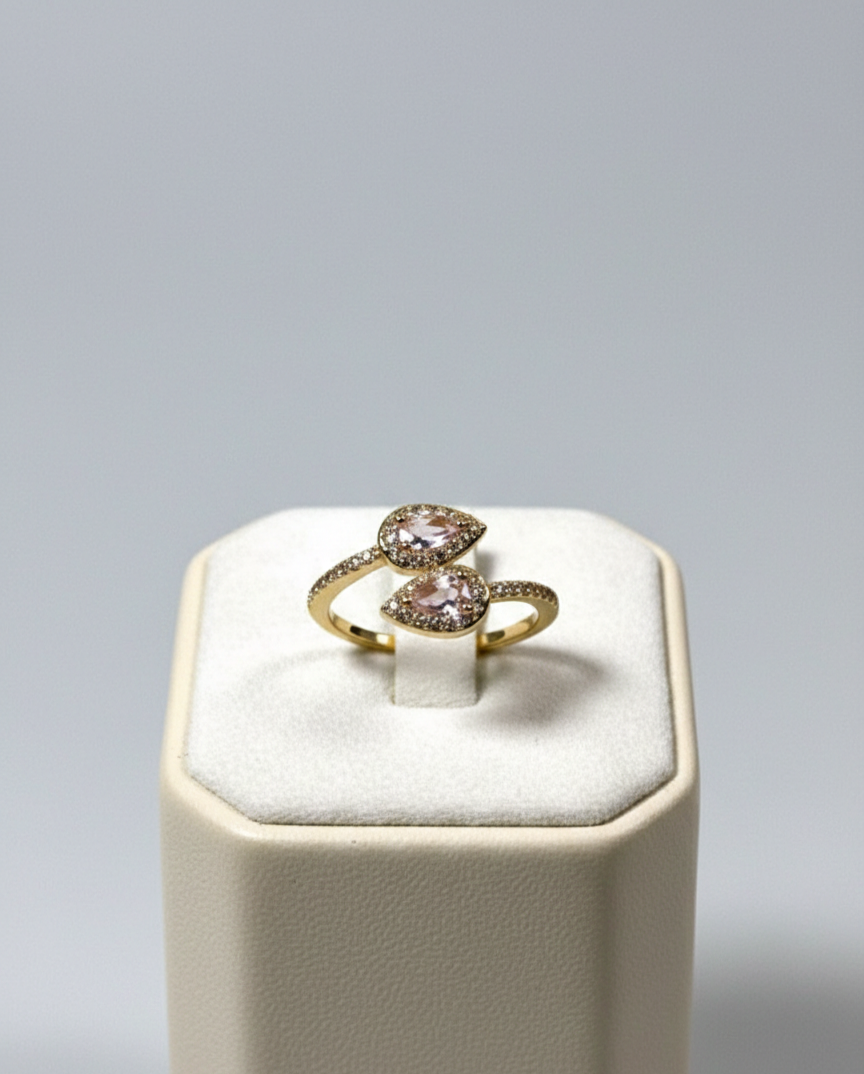 Anillo Zirconias Rosas