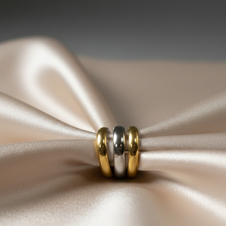 Anillo Triple Bicolor