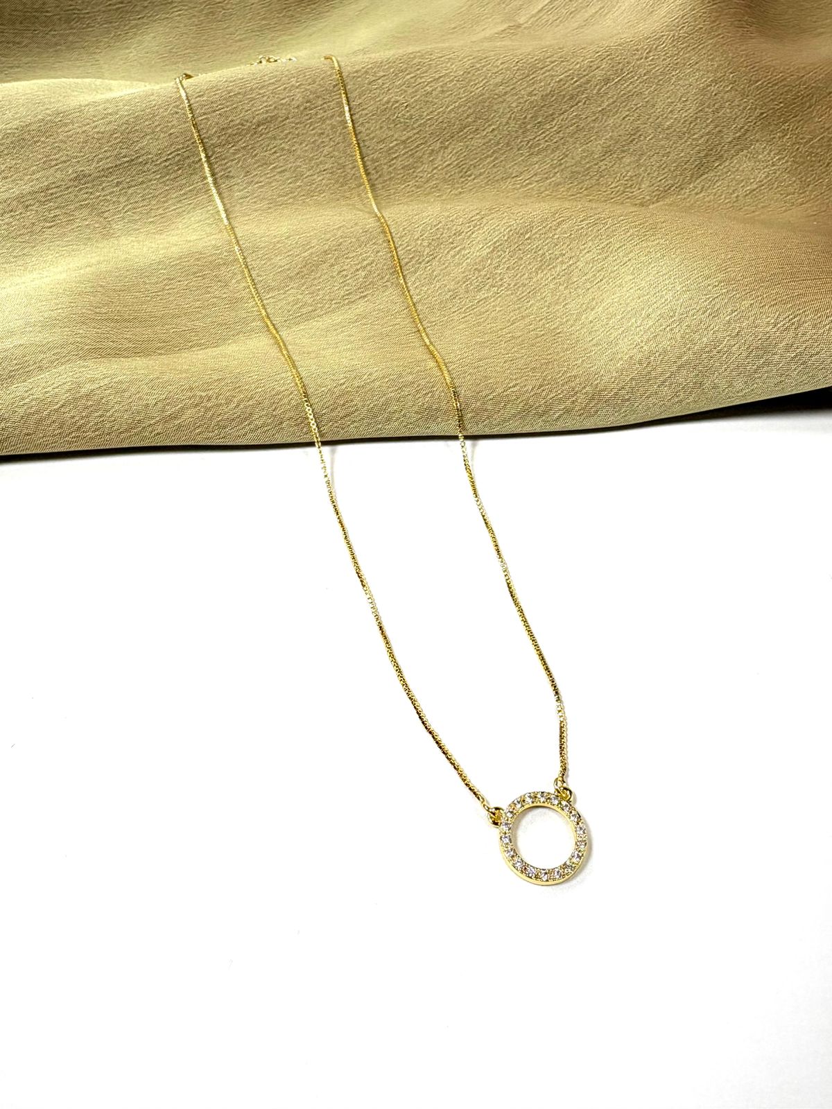 Collar Circulo Zirconia