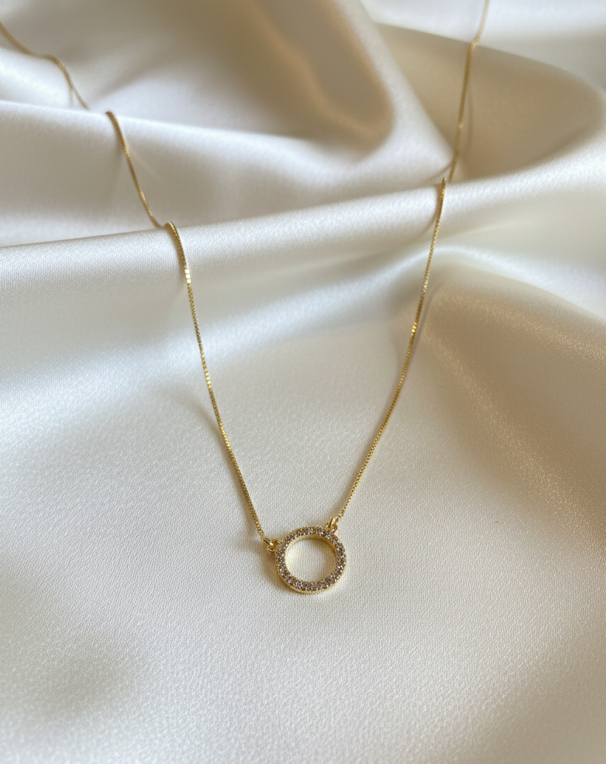 Collar Circulo Zirconia