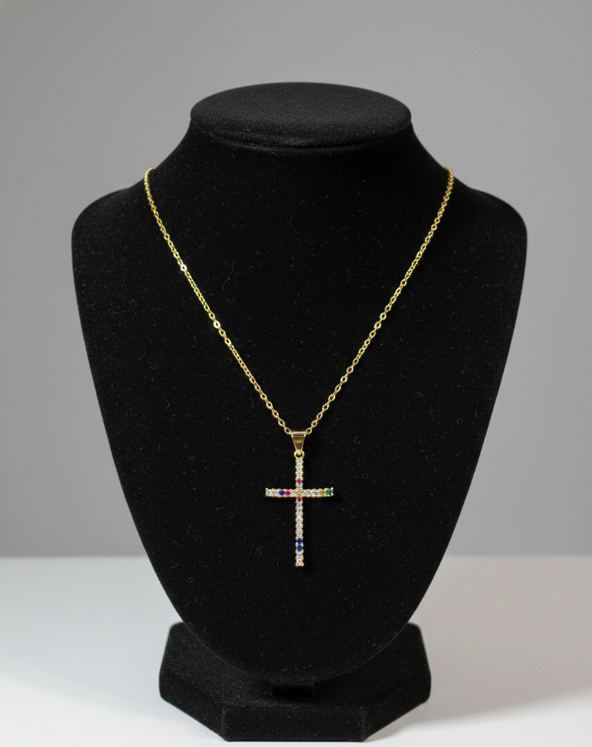 Collar Cruz Varios Colores