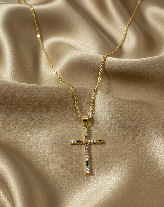 Collar Cruz Varios Colores