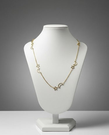 Collar Choker Luna y Estrella