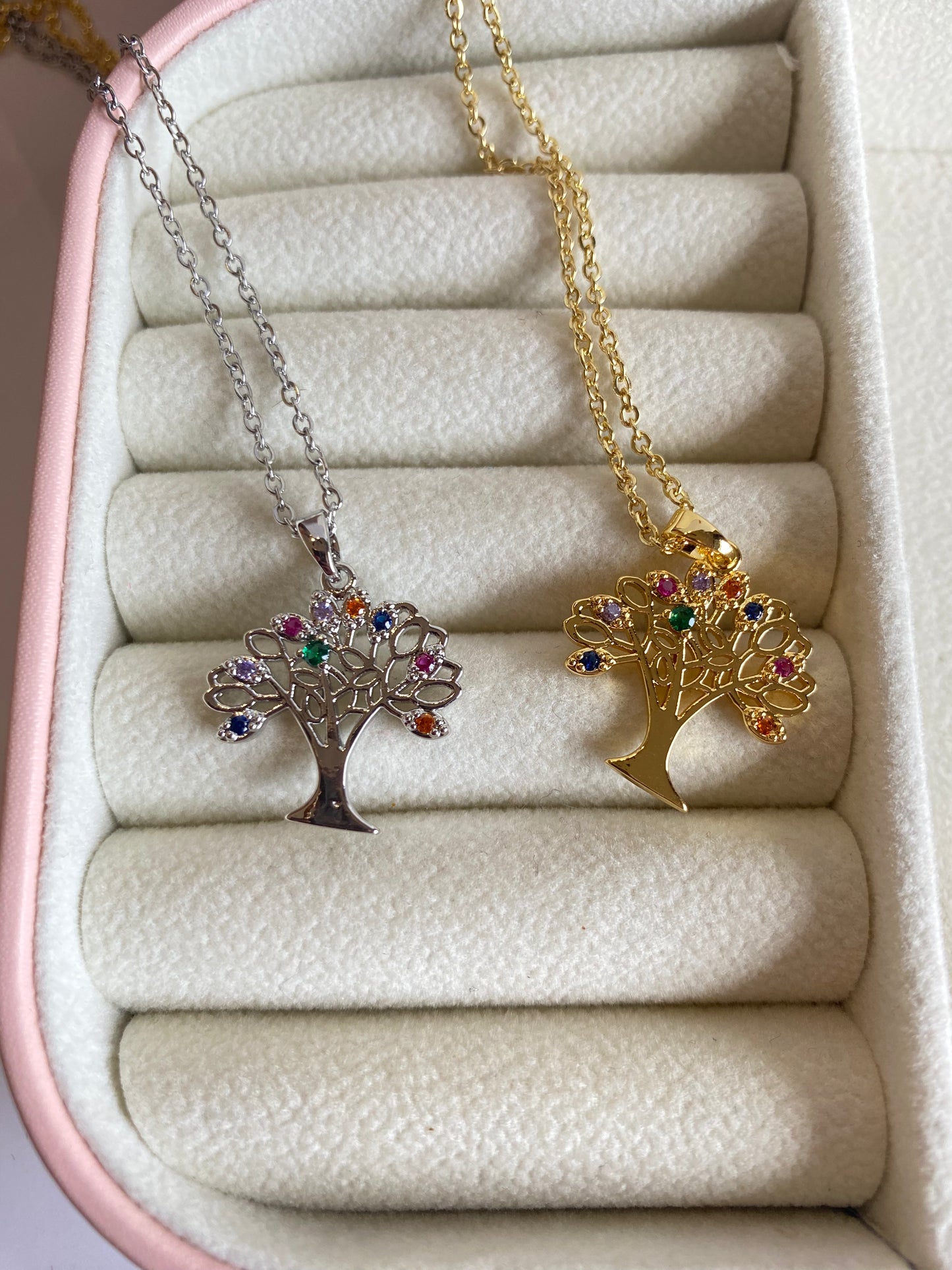 Collar Arbol de la Vida Dorado y Plateado