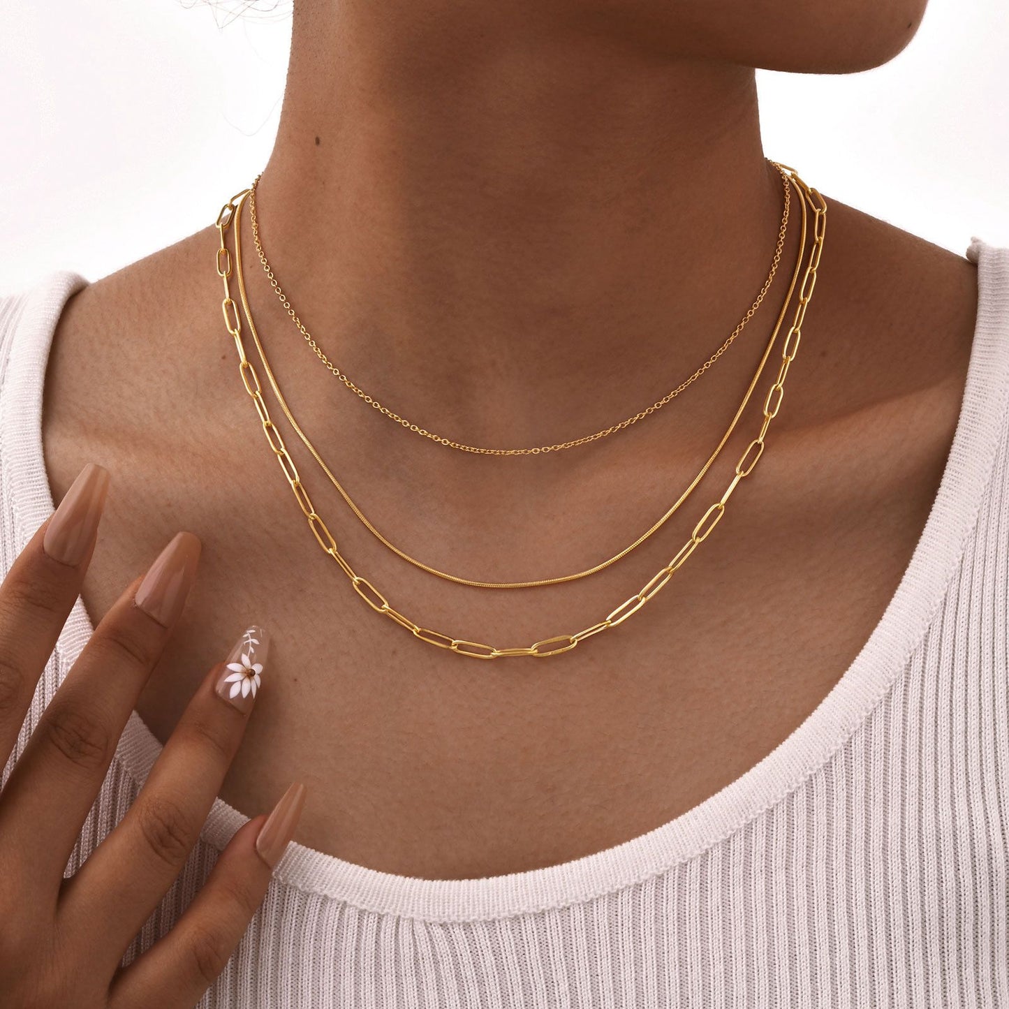 Collar Triple Dorado