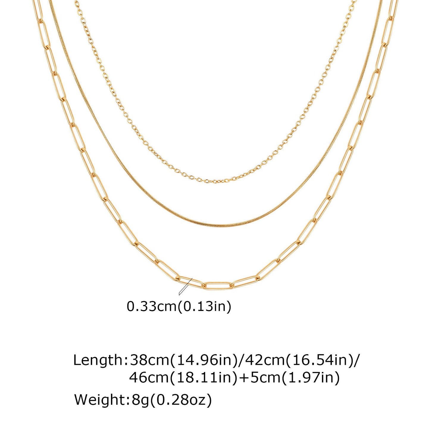Collar Triple Dorado