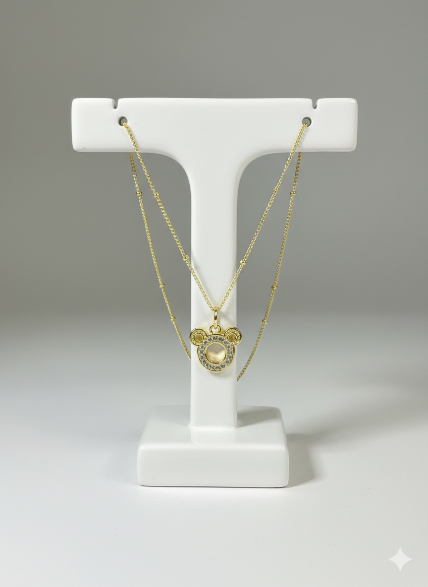 Cabeza Osito Hueca Zirconia
