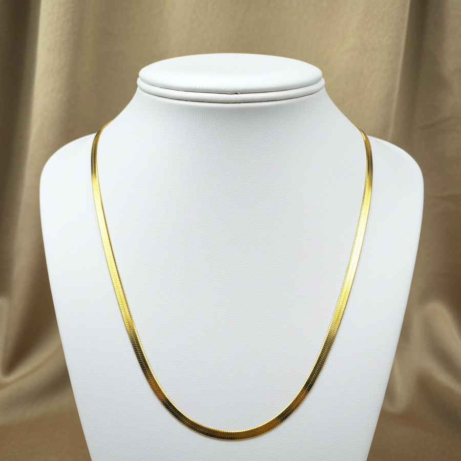 Collar Plano Dorado y Plateado 45cm