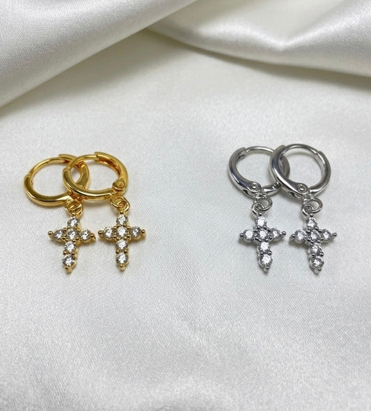 Arracadas Cruz Zirconia