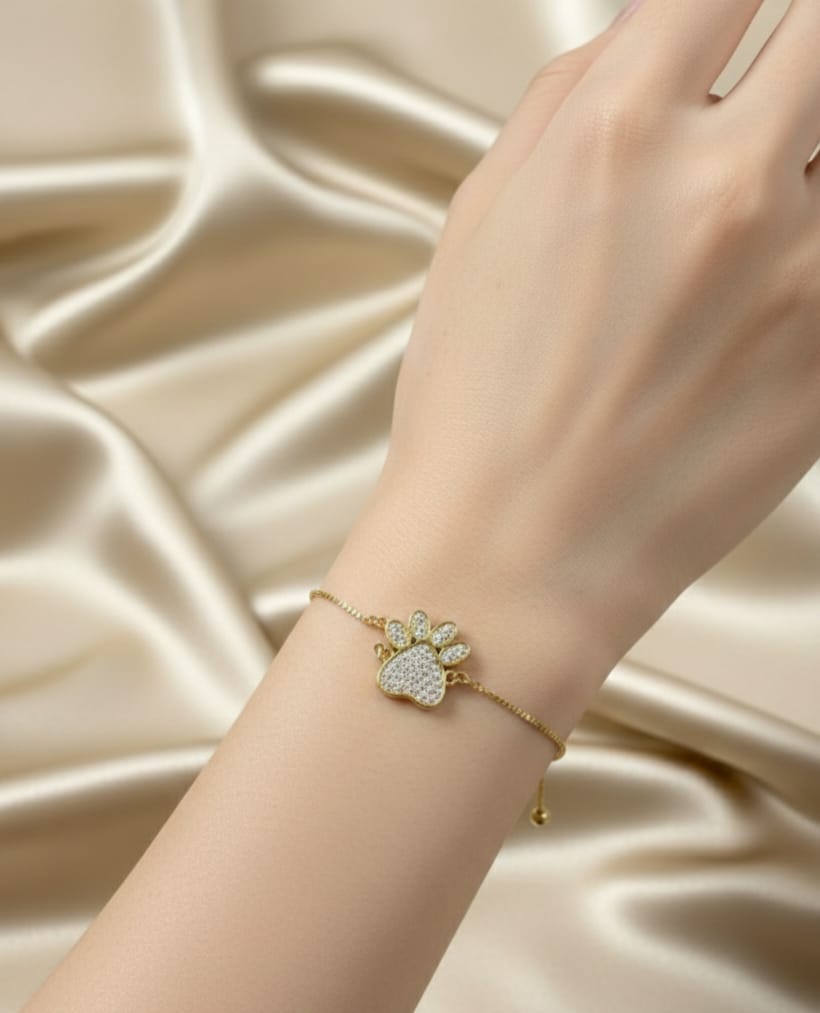 Pulsera Huella de Perro Zirconia