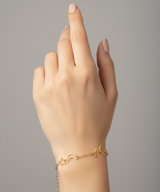Pulsera Luna y Estrella